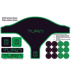 Turn R305 Sticker Sheet Gen2 - Plain Carbon Green