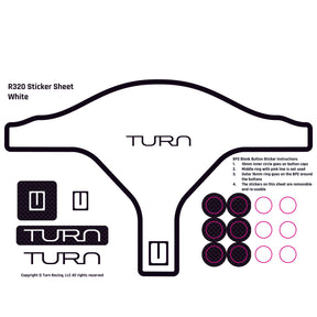 Turn R320 Sticker Sheet - White