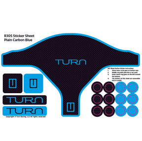 Turn R305 Sticker Sheet Gen2 - Plain Carbon Blue