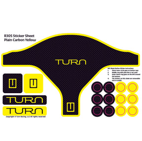 Turn R305 Sticker Sheet Gen2 - Plain Carbon Yellow