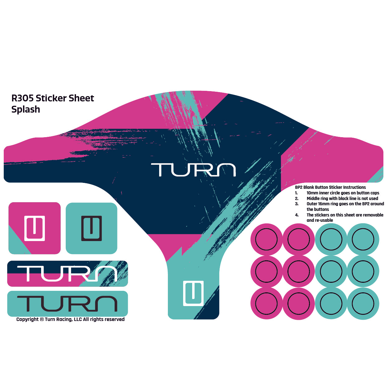 Turn R305 Sticker Sheet Gen2 - Splash